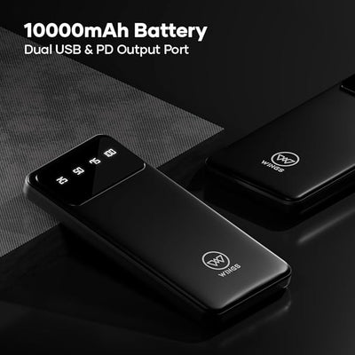 Buy Wings Hyper Charge 10000mAh Power Bank,20W Powerbank Fast Charging,Dual Output Powerbank with Fast PD Output,Li-Polymer, Multi- Protection Powerbank for iPhone, Android & Other Devices, Made in India | Buy.cashforphone