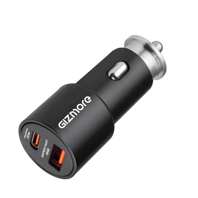 Buy GIZMORE 38W Super-Fast Car Charger with Dual Output, 38 Watts Total (18W USB + 20W Type C PD), Fast Charging, Adapter for iPhone & Android Smartphones (Black) | Buy.cashforphone