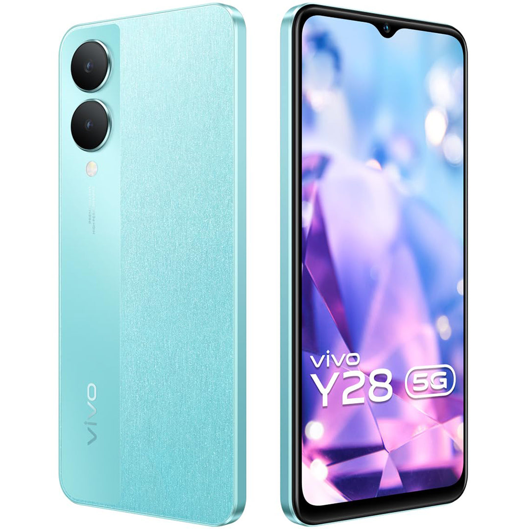 Buy Refurbished And Second Hand Vivo Y28 5G Smartphone Online (Glitter Aqua) From CashForPhone.in
