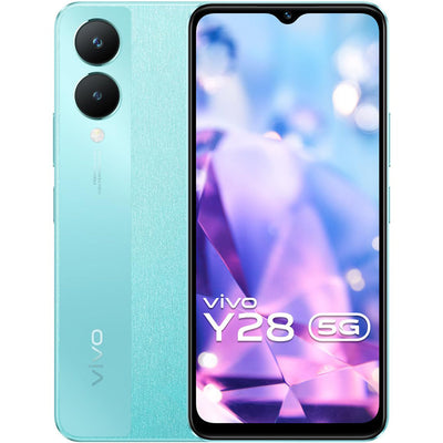 Buy Refurbished And Second Hand Vivo Y28 5G Smartphone Online (Glitter Aqua) From CashForPhone.in