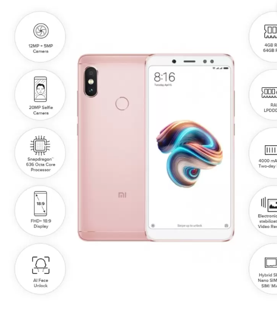 Refurbished Xiaomi Redmi Note 5 Pro (Rose Gold) - Buy.cashforphone